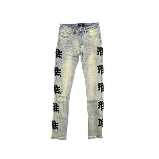 Desert Monogram Mixed Emotion Jeans (Distressed)