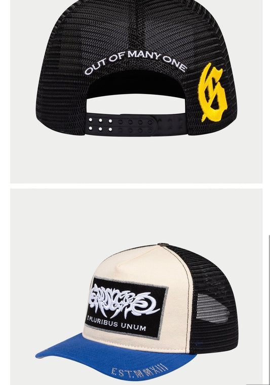 GS E Pluribus" Trucker Hat white/blue