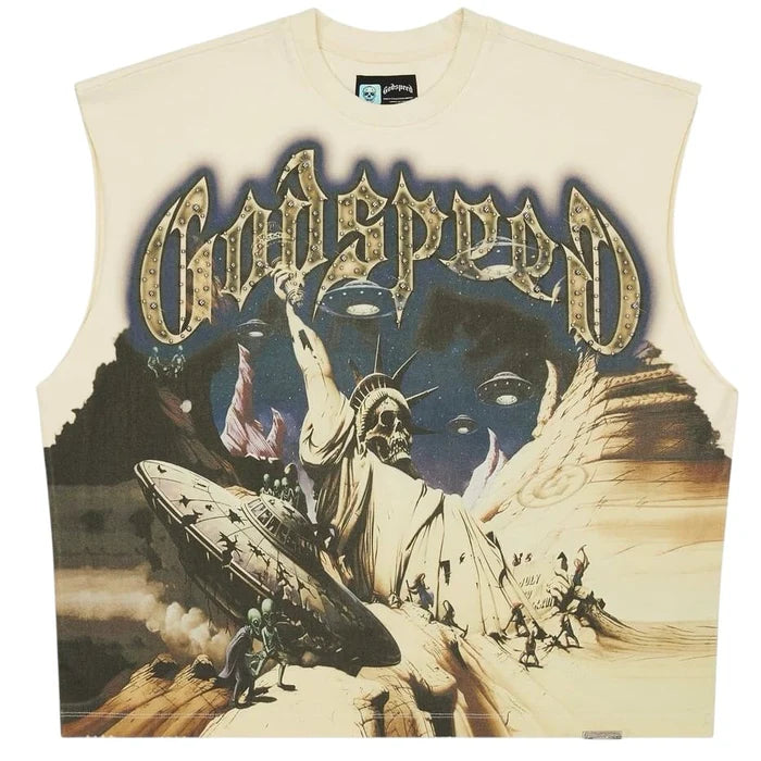 Godspeed Sleeveless Bone Tee