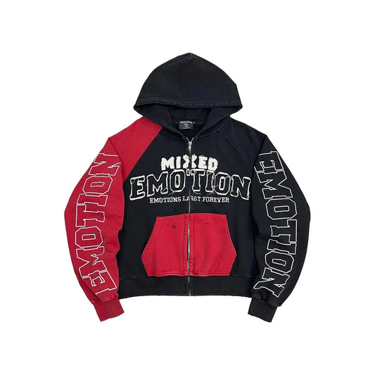 Mixed emotions SPLIT DECISION red hoodie