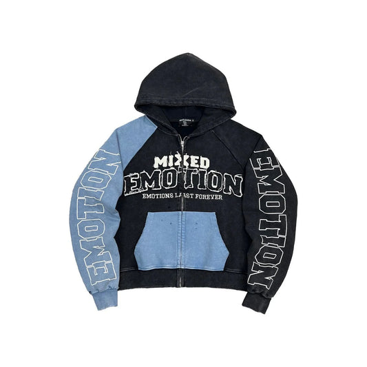 Mixed Emotions SPLIT DECISION Blue hoodie
