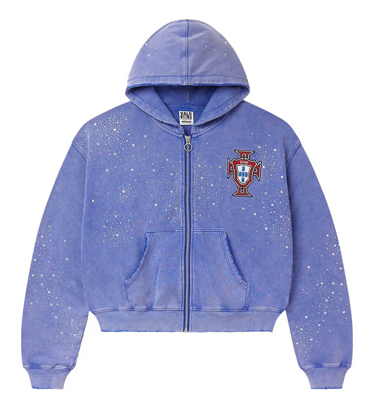 VALE FOREVER SUN CLUSTERED ZIP UP HOODIE BLUE