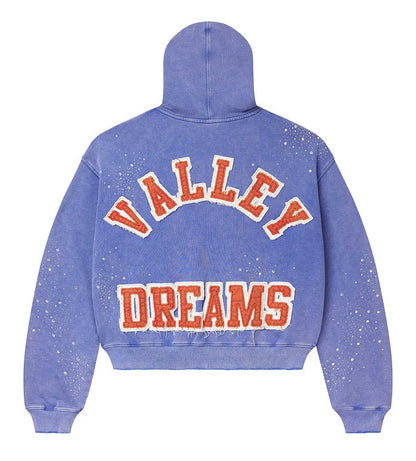 VALE FOREVER SUN CLUSTERED ZIP UP HOODIE BLUE