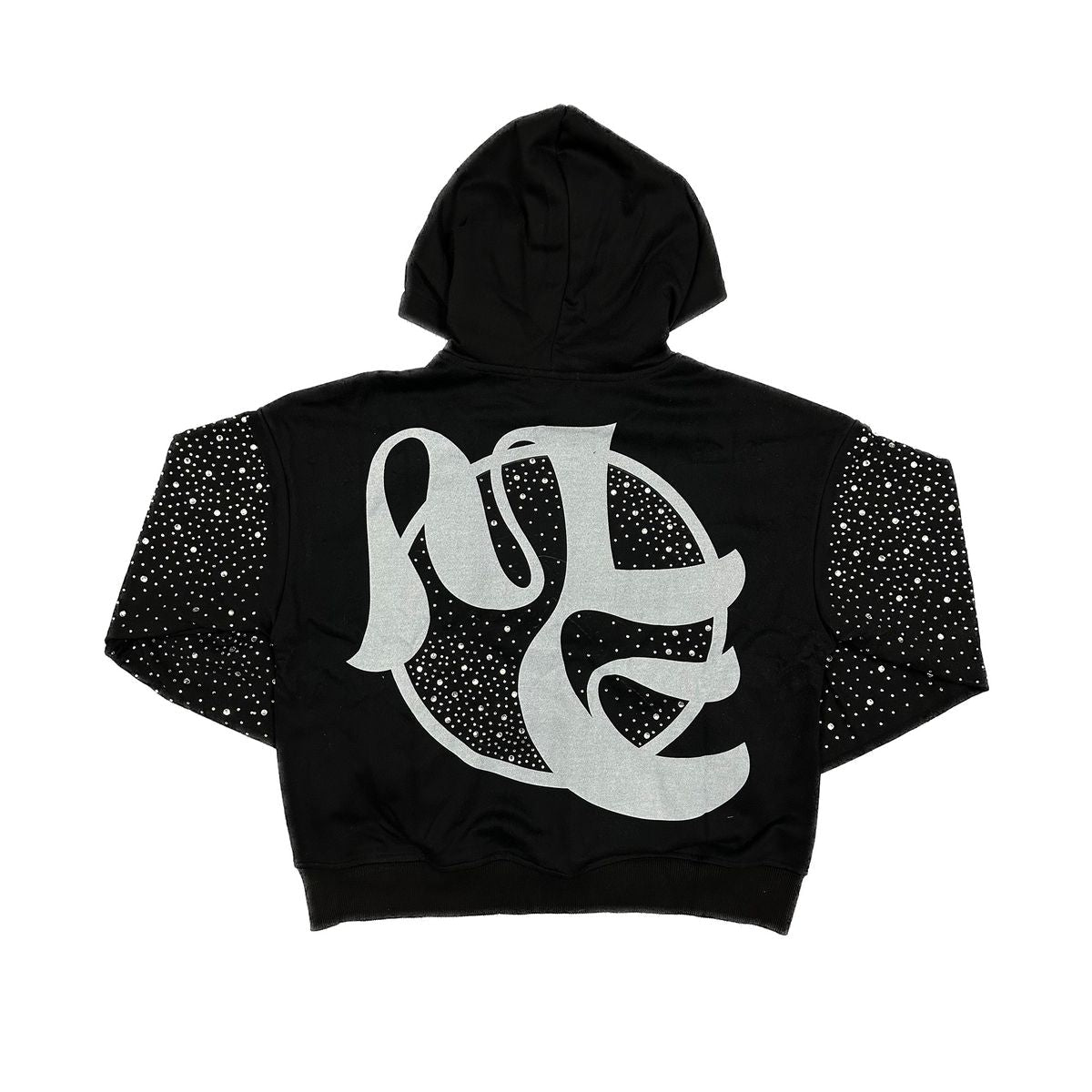 Mixed Emotions Fallen Angel Rhinestone Hoodie