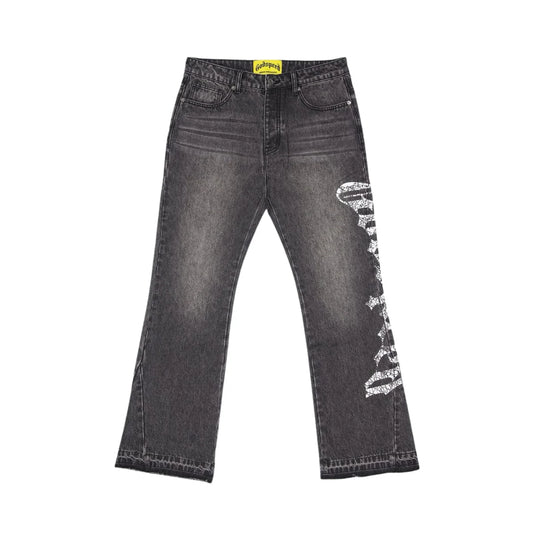 Godspeed "OG Logo" Flared Denim (Grey Wash) jeans