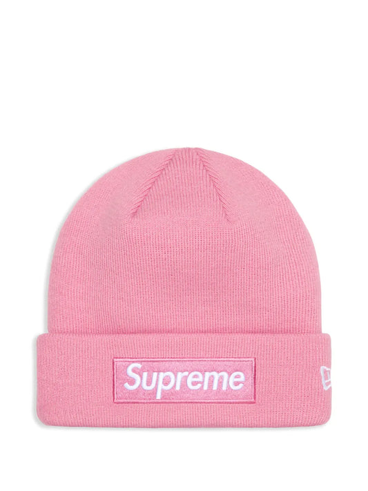 Supreme New Era Beanie Box Logo Pink