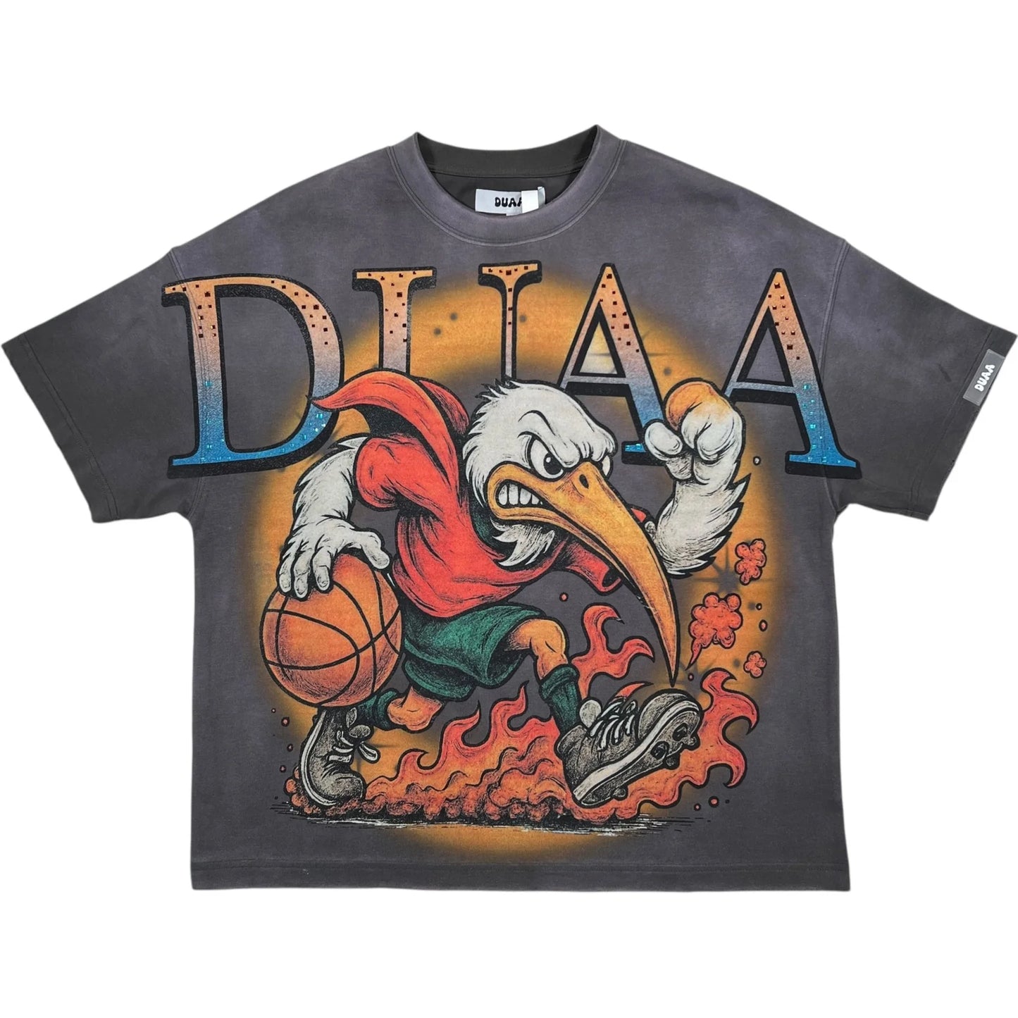DUAA - BIRD GREY ORANGE TEE