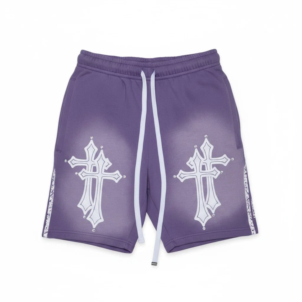 Fraternal Purple Double Cross Shorts