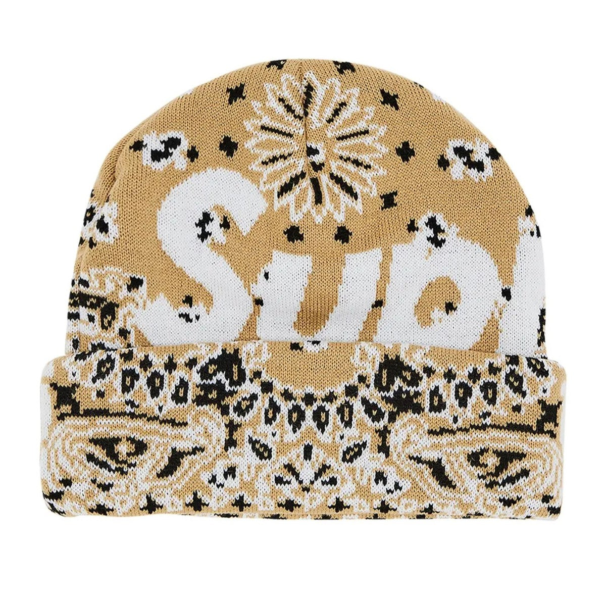 Supreme FW24 Bandana Big Logo Beanie Tan